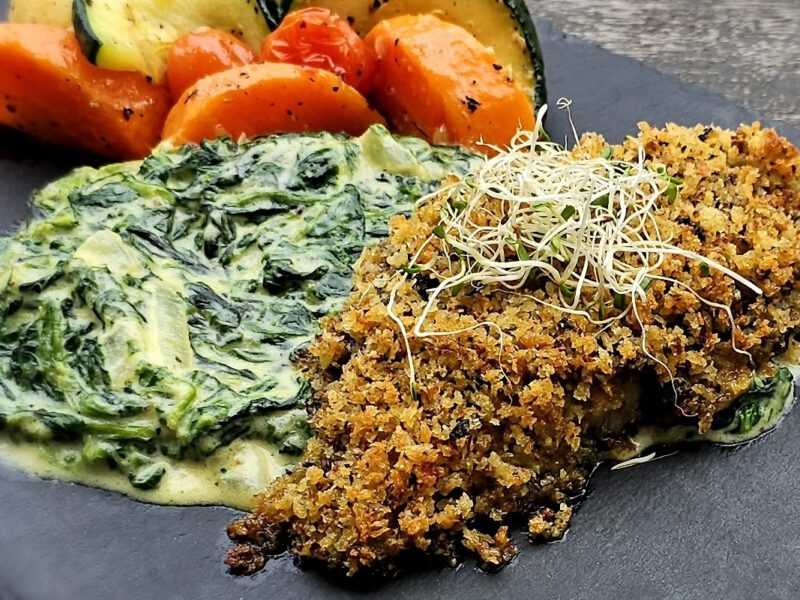 Olive Crusted Oven-Baked Ocean Fish